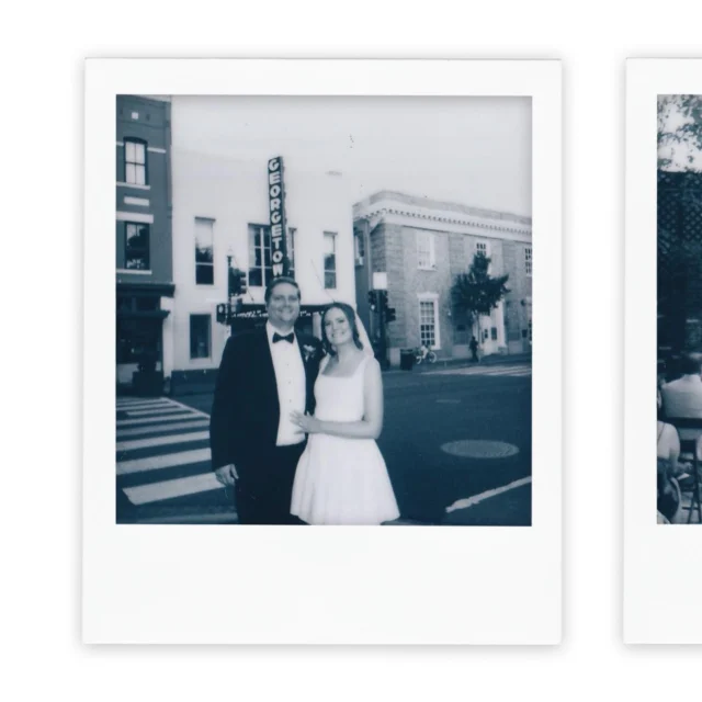 There’s something about Georgetown that screams old school romance to us and we simply *cannot* get enough of it 🥰 And in Polaroids?! We’re somehow even MORE smitten 😍  Photographer: @lexitruesdalephotos 
Venue: @fathomgallery 
Caterer: @timberpizzaco 
Rentals: @smthingvintage 
Desserts: @bakedandwireddc 
Florals: @ferdinandlovesflowers 
MUA: @artistrybylexi  #weddingphotography #weddinginspiration #eventplanning #weddingideas #weddingvenue #weddingceremony #modernbride #bridetobe2025 #DCwedding #weddinginspiration #dcbride #weddingdetails #georgetown #modernweddings